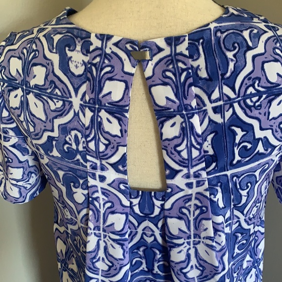 The Limited blue wnd white italian looking dress - Picture 6 of 9